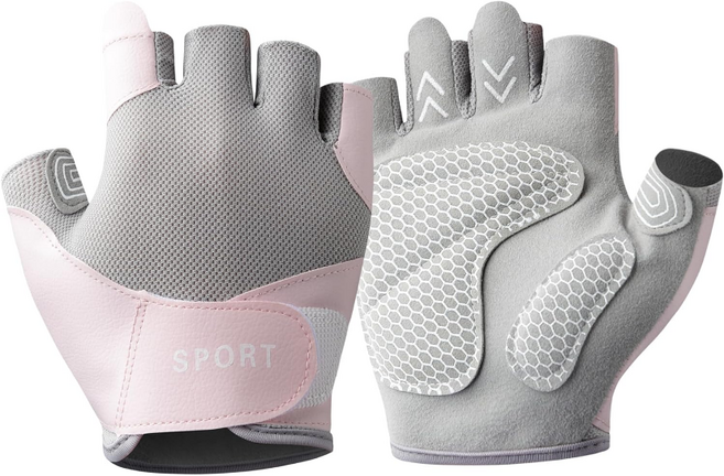 제이엔 여자 헬스장갑 웨이트 반장갑, 핑크