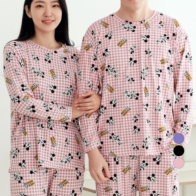 투와이 디즈니 남녀공용 피치 잠옷 상하의 세트 DG182