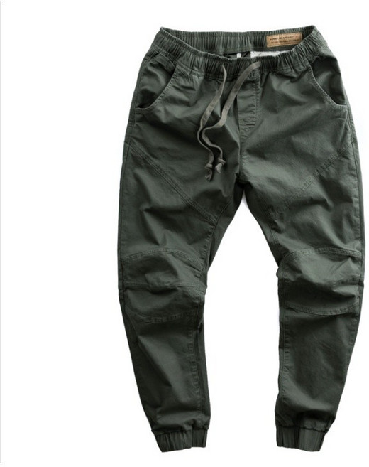 美式工裝褲 男生褲 休閑褲 韓式褲子 軍風工裝褲 九分褲 束口