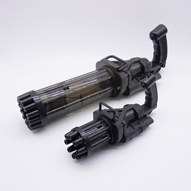 대형 개틀링 버블건 자동 비눗방울 비눗방울총 비누방울 스틱, 03_20cm 게틀링 버블건 [블랙], 1개