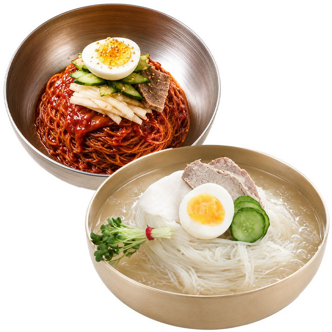 홈쇼핑구성 전철우 여의도 본점냉면 이북식 함흥냉면 동치미 물냉면+비빔냉면/쫄깃하고 가는면발, 2박스, 3.65kg