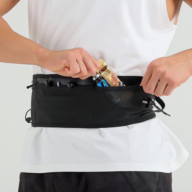 식스알피엠 러닝벨트 런닝 벨트 러닝 가방 백 용품 방수 메쉬, 1개, 블랙