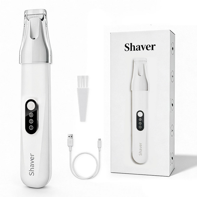 디엔피오 프리미엄 반려동물 바리깡 이발기 반려동물 미용기 강아지 고양이 바리깡 이발기 저소음 강아지 바리깡, 1개, 흰색