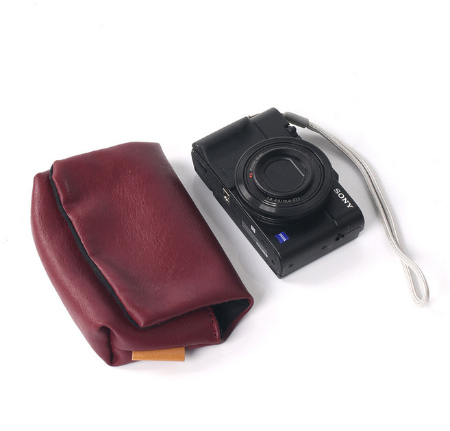 마켓세일러 카메라 파우치 똑딱이 케이스 마그네틱 가방 GR3 GR4 호환 S 소, 버건디