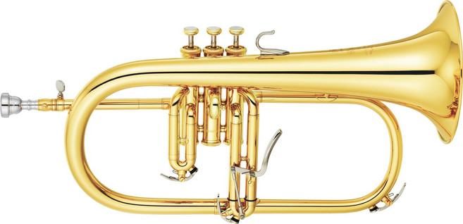 MFC Flugelhorn 8310Z 골드 래커 케이스 포함 Flugelhorns Bb 노란색 황동 벨, 1개