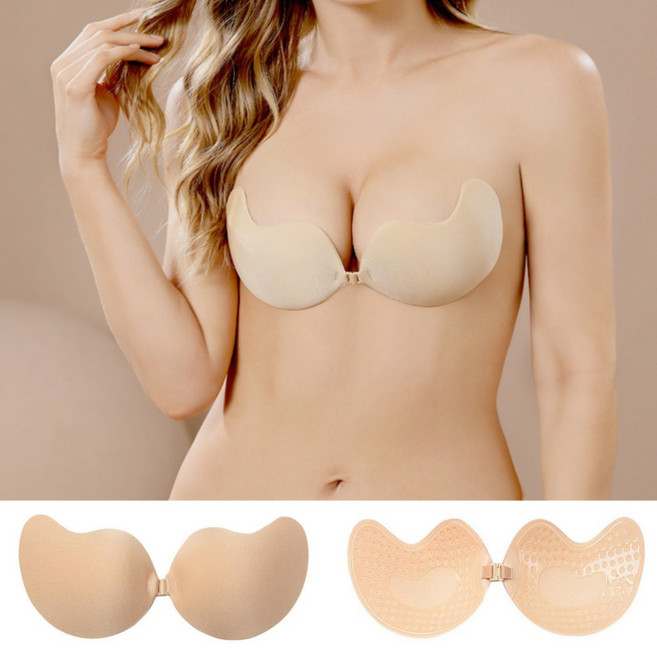 퍼스트로 누브라 웨딩 오프숄더 수영복 끈없는 누드 브라