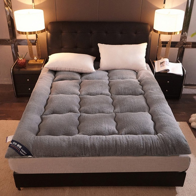 자취방 침대매트 양털토퍼 자가발열양면토퍼 편한잠 메트리스, 그레이[램캐시미어매트리스]