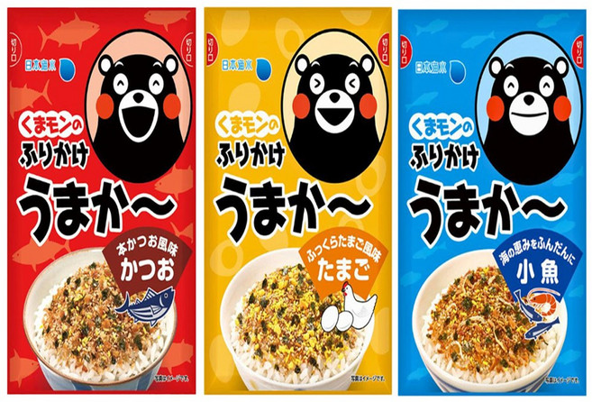 우라시마 일본 쿠마몬 후리가케 3가지 맛, 1세트, 25g