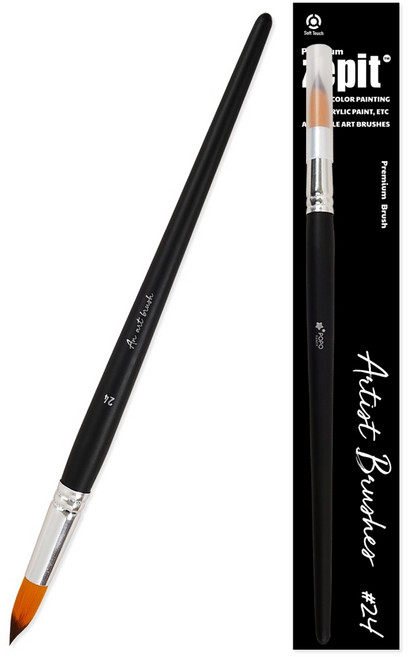 포포팬시 수채화 아크릴 겸용 제피트 아티스트 브러쉬 시리즈 미술 붓, 2개, 24호