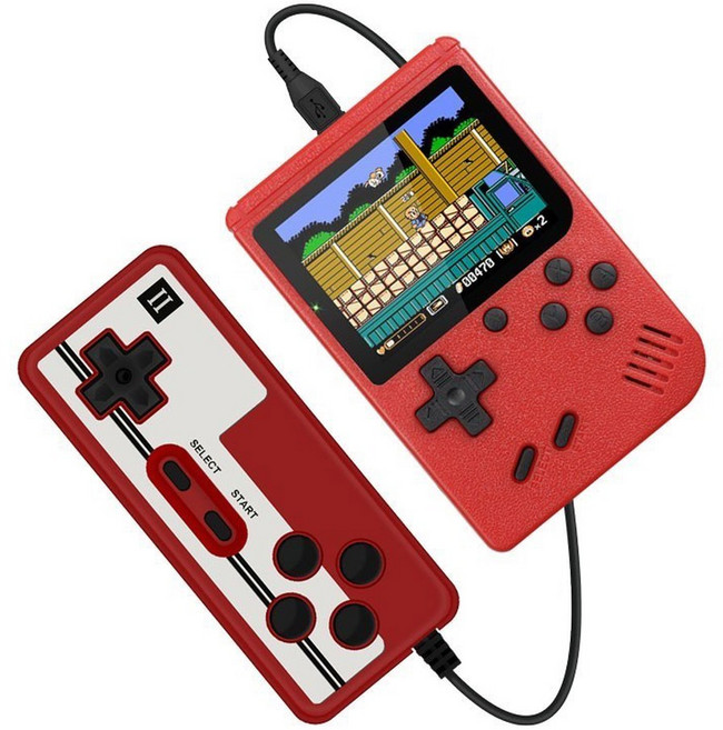 휴대용 케이스가 400 선물 인치 플레이어 내장 LCD 레트로 FC 콘솔을 소년 비디오 위한 화면 게임, Double d, 1개