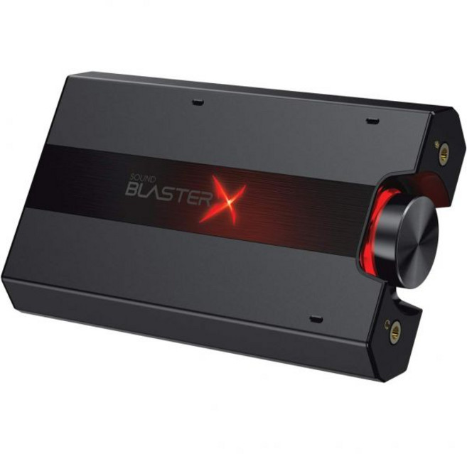 크리에이티브 사운드 BlasterX G5 7.1 헤드폰 서라운드 HD 오디오 외장 카드(Windows PC / Mac PS4 및 기타 콘솔용 앰프 포함), 1개