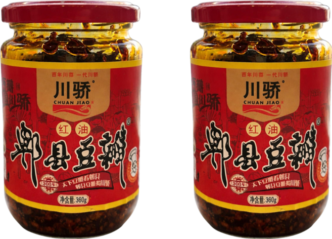 천자오 매운 칠리오일 사천 두반장(고추 52.83% 함유), 2개, 360g