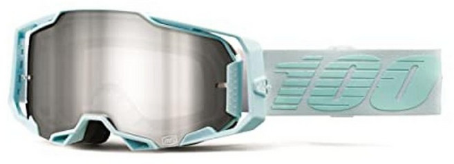 100% ARMEGA 프리미엄 보호 스포츠 고글 울트라 HD 렌즈 및 노즈 가드 포함(누크타운 - 투명 렌즈), Fargo - Mirror Silver Flash Le