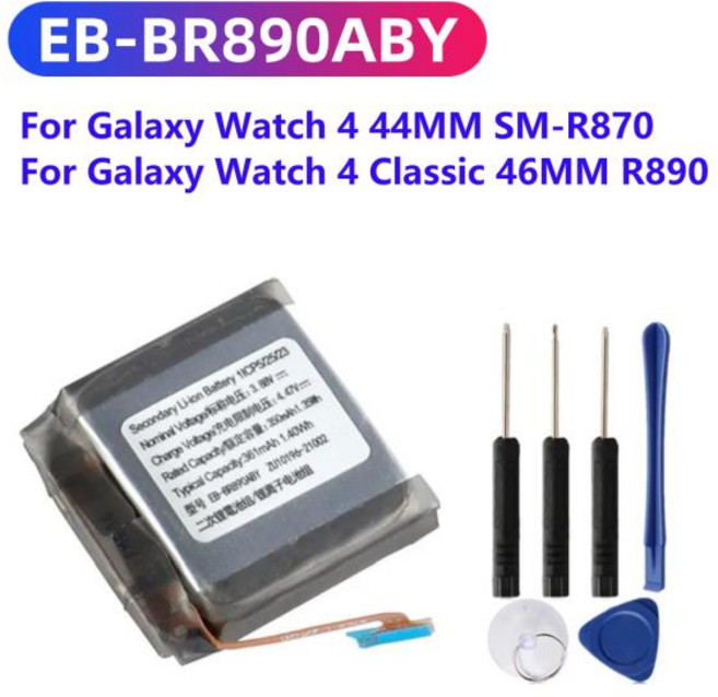 EB-BR890ABY 배터리 갤럭시 워치 4 SM-R870 R875 4 클래식 46mm R890 도구 44mm, 02 Watch 4 Classic 46MM