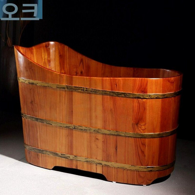 히노끼탕 나무 노천탕 편백나무 반신욕 반신욕기, 기본 색상, 1개