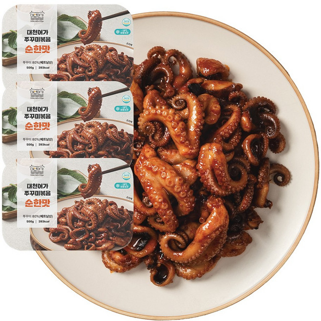 대천어가 쭈꾸미볶음 순한맛, 500g, 3개