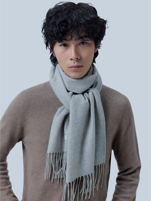 [GOBI Official] 고비 공식 스토어_고비 캐시미어 프린지 100% 캐시미어 머플러