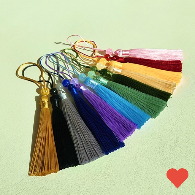 전통공예소품 미니 구슬 노리개 키링 한복 전통 테슬 한국, 7. 골드