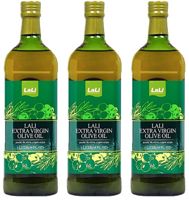 라리 엑스트라버진 올리브오일, 3개, 1L