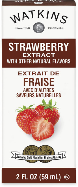 Watkins Strawberry Extract with other Natural Flav 다른 천연 향료가 포함된 Watkins 딸기 추출물 2 oz. 병 6개 팩(포장은 다, 59ml