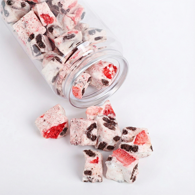 수제 동결건조 딸기 쫀득쿠키 (500ml 330ml) 디저트선물 답례품 돌잔치 결혼식 개업축하 오레오 후르츠링 아이간식 학원간식, 150g, 1개, 딸기오레오