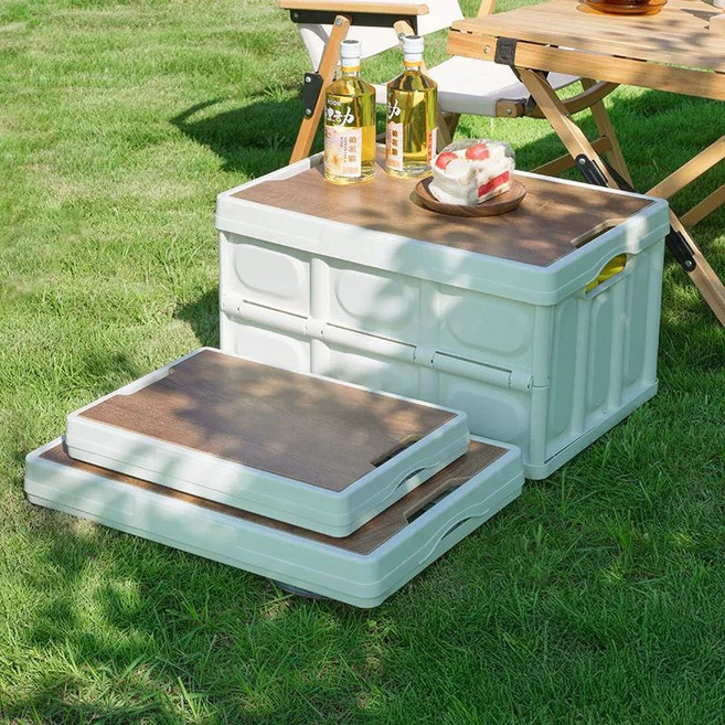 아웃도어 다용도 대용량 접이식 수납함, 1개, 화이트23*28*42