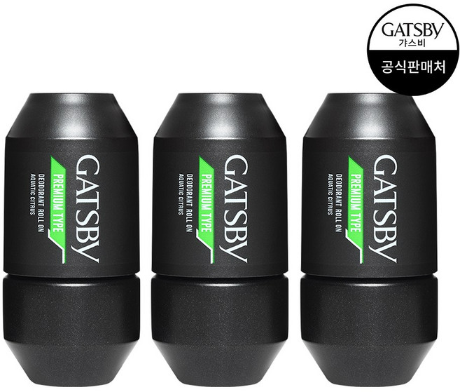 갸스비 프리미엄 타입 데오도란트 롤온 아쿠아틱 시트러스, 60ml, 3개