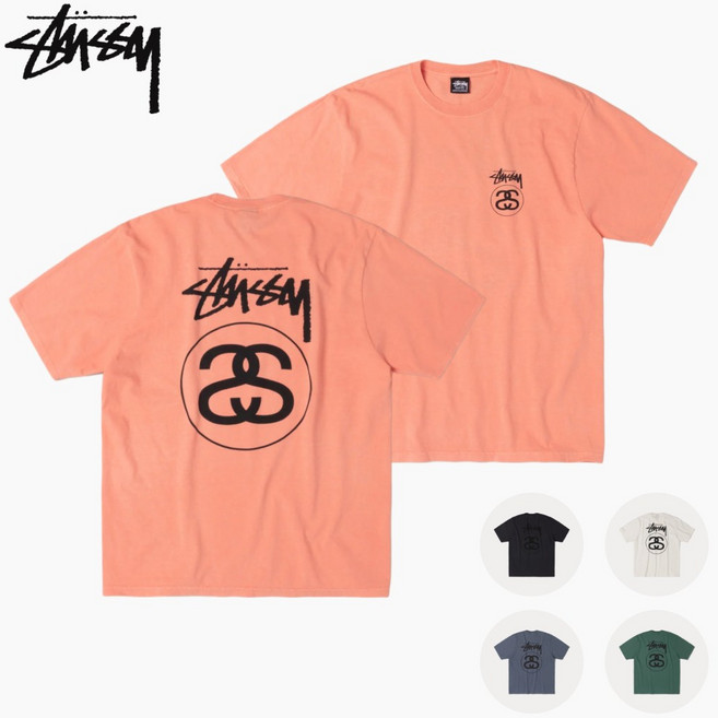 스투시 반팔 스탁 링크 피그먼트 다이드 STUSSY TEE