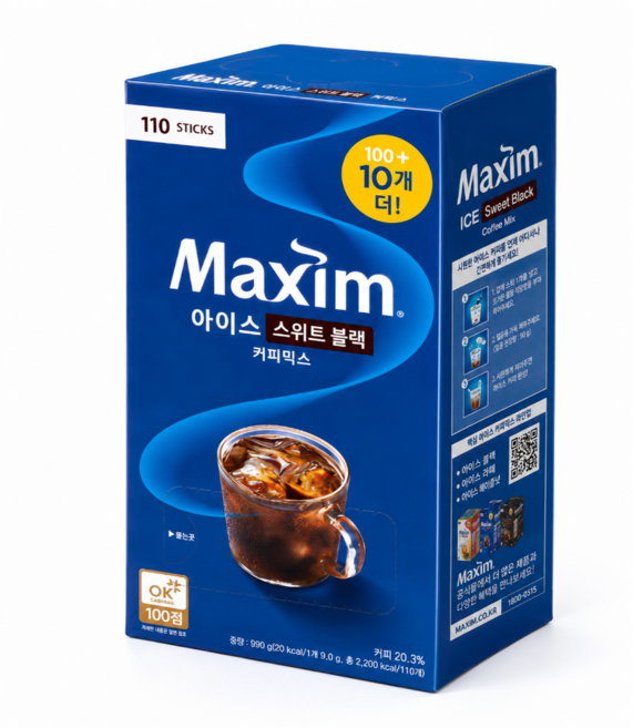 맥심 아이스 블랙 110T, 5.9g, 110개입, 1박스