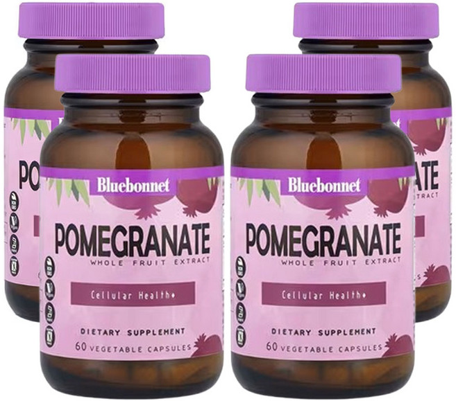 블루보넷 뉴트리션 슈퍼푸룻 석류 통과일 추출물 베지 캡슐 60정, 4개