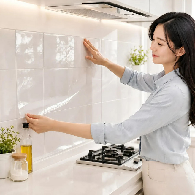 홈트루 기름때방지 오염방지 주방 시트지, 1개
