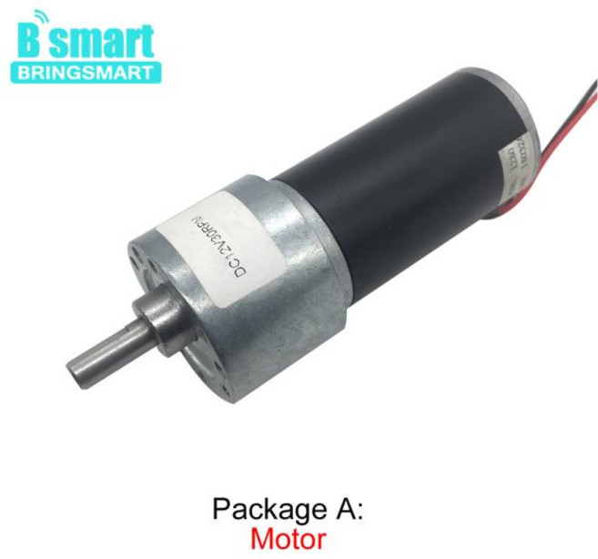 Bringsmart JGB37-3157 DC 기어 모터 12 볼트 감속기 엔진 고속 고토크 가역 24V, [02] 12v 16rpm, [01] package A, 02 12v 16rpm_01 package A