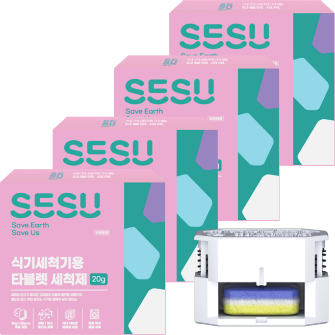[커터 증정] 세수 올인원 식기세척기 세제 타블렛형, 20g, 120개