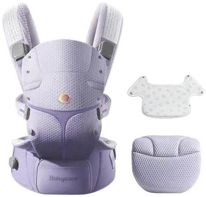 제이펀 스토어 쌍둥이아기띠 아기띠 신생아 육아용품, 1개, 3-in-1 소프트 미스트 퍼플