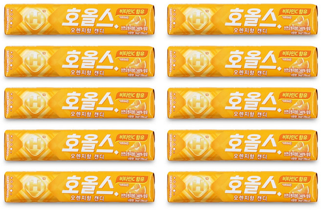 호올스 오렌지향 캔디, 27.9g, 10개