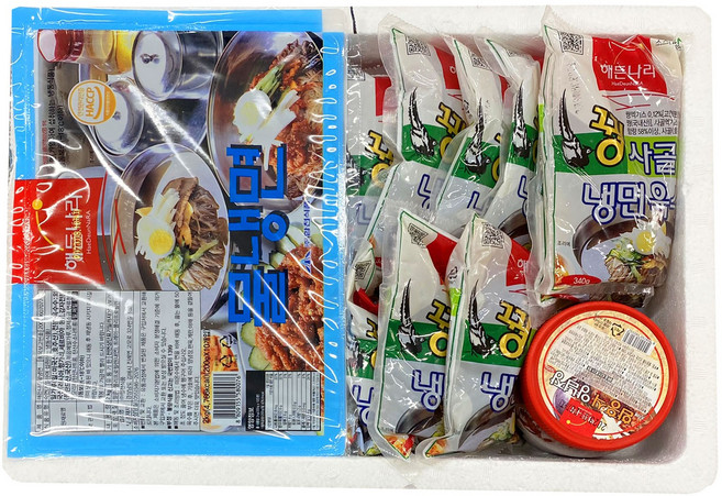 (합천) 물냉면 2K + 꿩육수 10개 + 비빔양념장500g 세트 ( 냉동포장 + 아이스팩 포함 ), 2kg, 1개