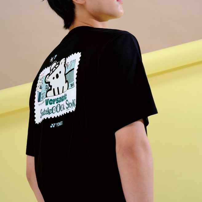 요넥스 남자 여자 공용 오버빗 반팔티 253TS037U