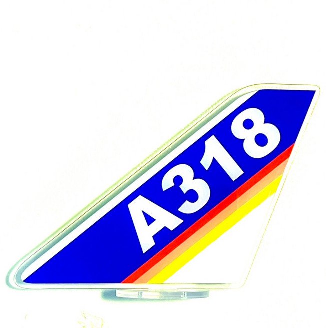RBF 絕版 A318 塑膠模型 飛機尾翼 12x16cm, 1個
