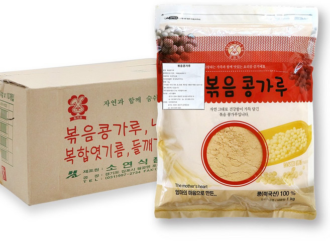 소연식품 볶음콩가루100% 1kg X 10개 (1박스)