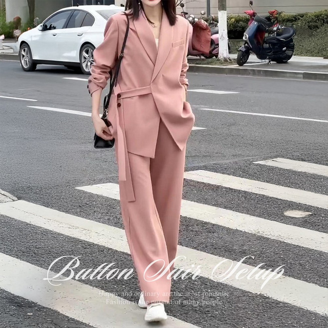 [순이야] C.여성 오피스룩 사이드 버튼 정장세트