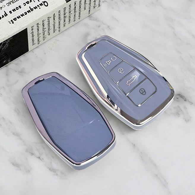 벤비아믹스 그랑콜레오스 호환 키케이스 3D스캐닝 TPU 소재 메탈릭 실리콘 스크래치 방지 00821, 4. 블루