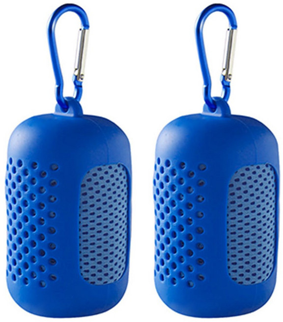 헨센 휴대용 스포츠 슬림 타올, 블루, 2개