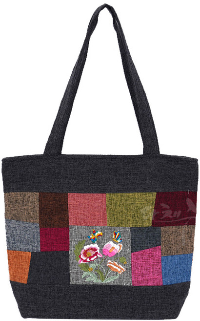 다채수 전통가방 조각보 수제 꽃자수 숄더백