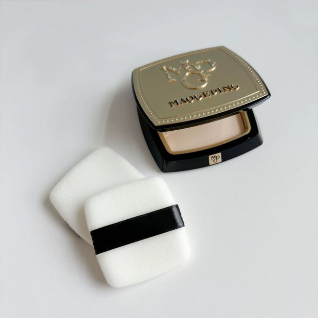 일반 백색 사각 후로킹 퍼프 노세범 파우더 퍼프, 2개