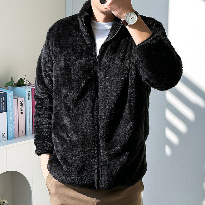 핏콕 남성용 겨울 플리스 양털후리스 집업 빅사이즈