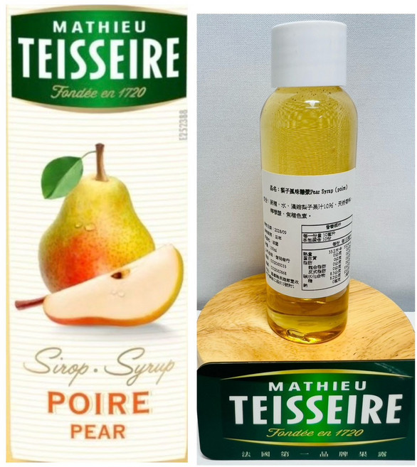 TEISSEIRE 法國梨子果露糖漿, 1個, 100ml