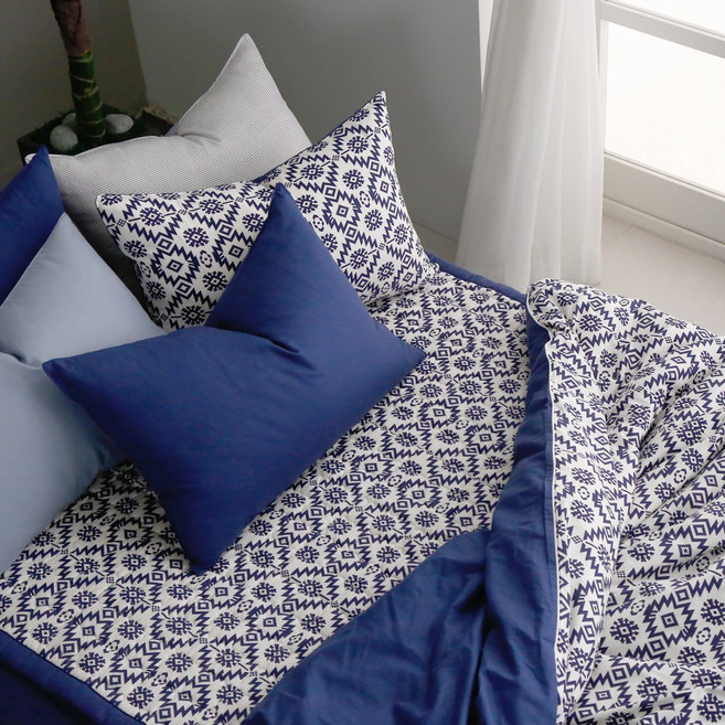 에스닉 국산 순면 이불커버 광목 30수 S D Q 싱글 더블 퀸 사계절 기품있는 네이비, 에스닉_순면_이불커버, 싱글(S)_네이비