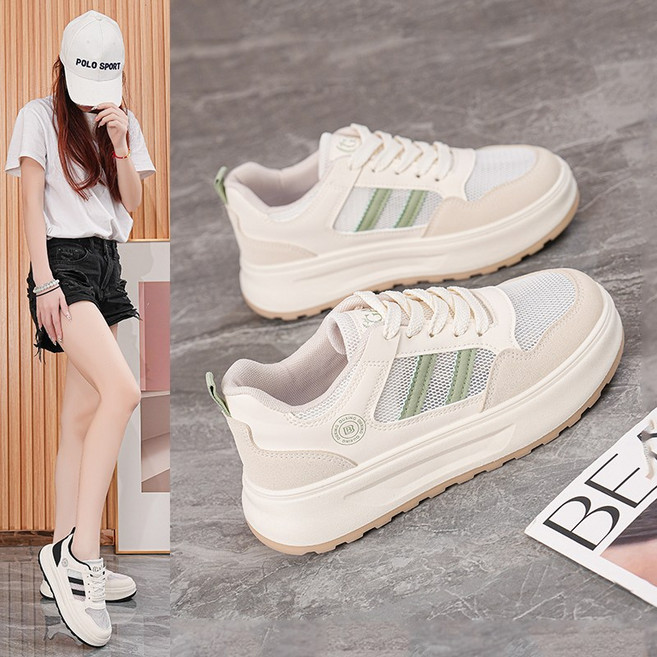 사랑맛켓 여성 매쉬 키높이 운동화 패션 운동화 통굽 스니커즈