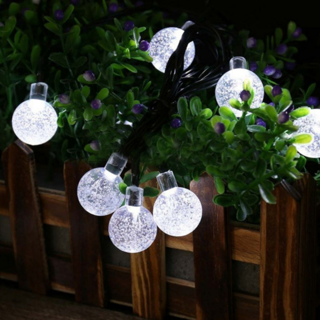 태양광 줄조명 알전구 루프탑 크리스마스 조명 트리전구, 30구_하얀색