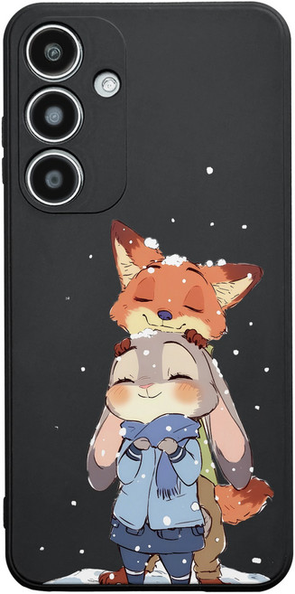 첫눈 오는 날의 토끼와 여우 아이폰 갤럭시 핸드폰 케이스